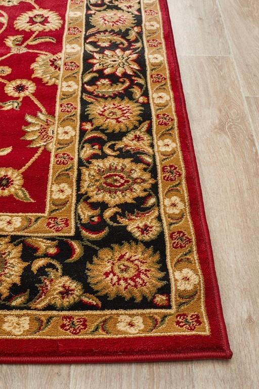 Sydney 1 Red Black Persian RugSYD-1-RB-150X80Rugtastic