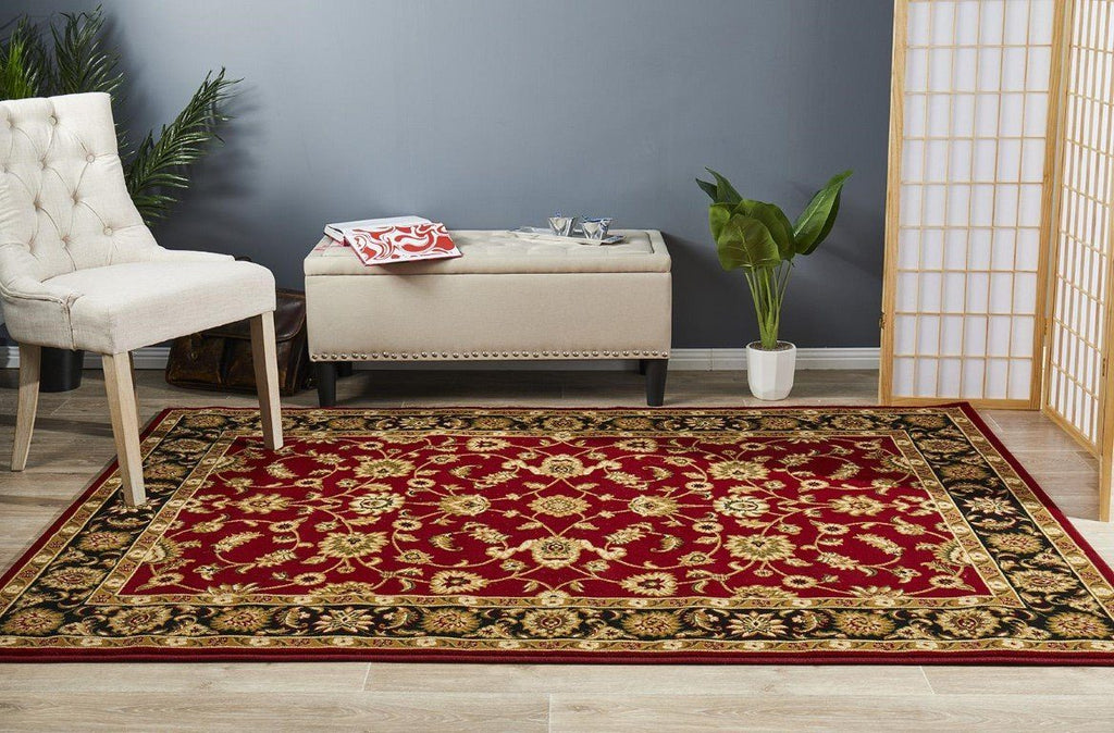 Sydney 1 Red Black Persian RugSYD-1-RB-150X80Rugtastic