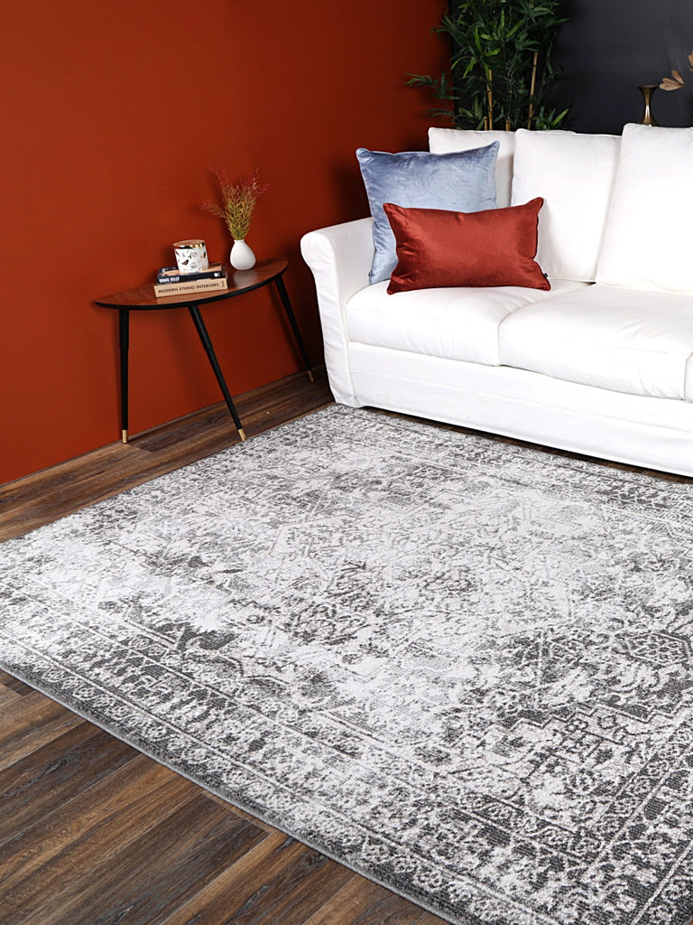 Saliba Carine Ivory & Grey Transitional RugSALS16008Rugtastic