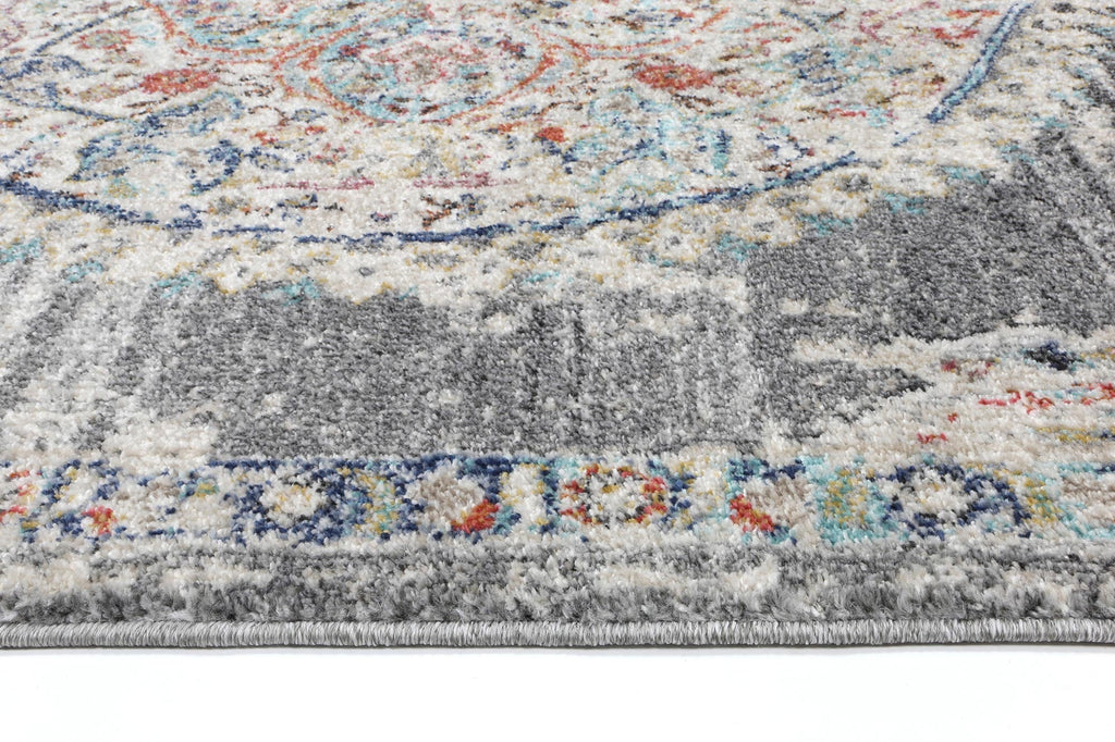 Saliba Hollow Medalion Transitional Grey RugSALS12020042095Rugtastic