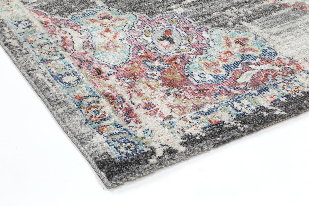 Saliba Hollow Medalion Transitional Grey RugSALS12020042095Rugtastic