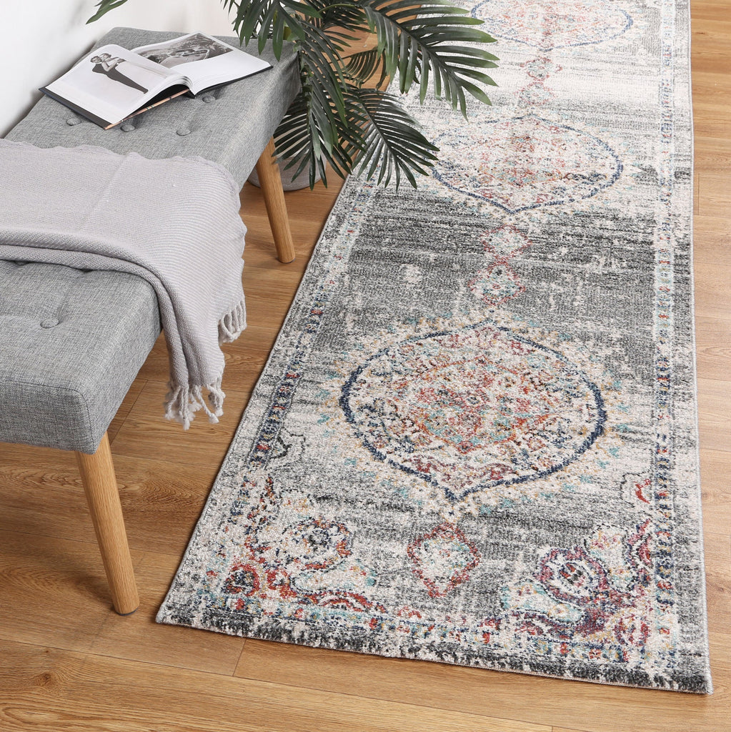 Saliba Hollow Medalion Transitional Grey RugSALS12020042095Rugtastic