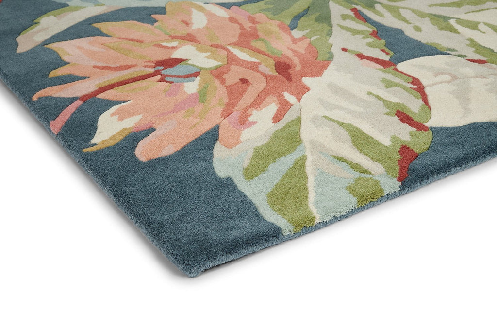 Sanderson Dahlia & Rosehip Teal 050608BC-SAN-050608-200X140Rugtastic