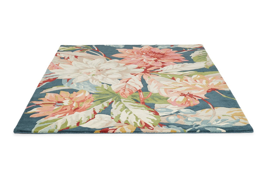 Sanderson Dahlia & Rosehip Teal 050608BC-SAN-050608-200X140Rugtastic