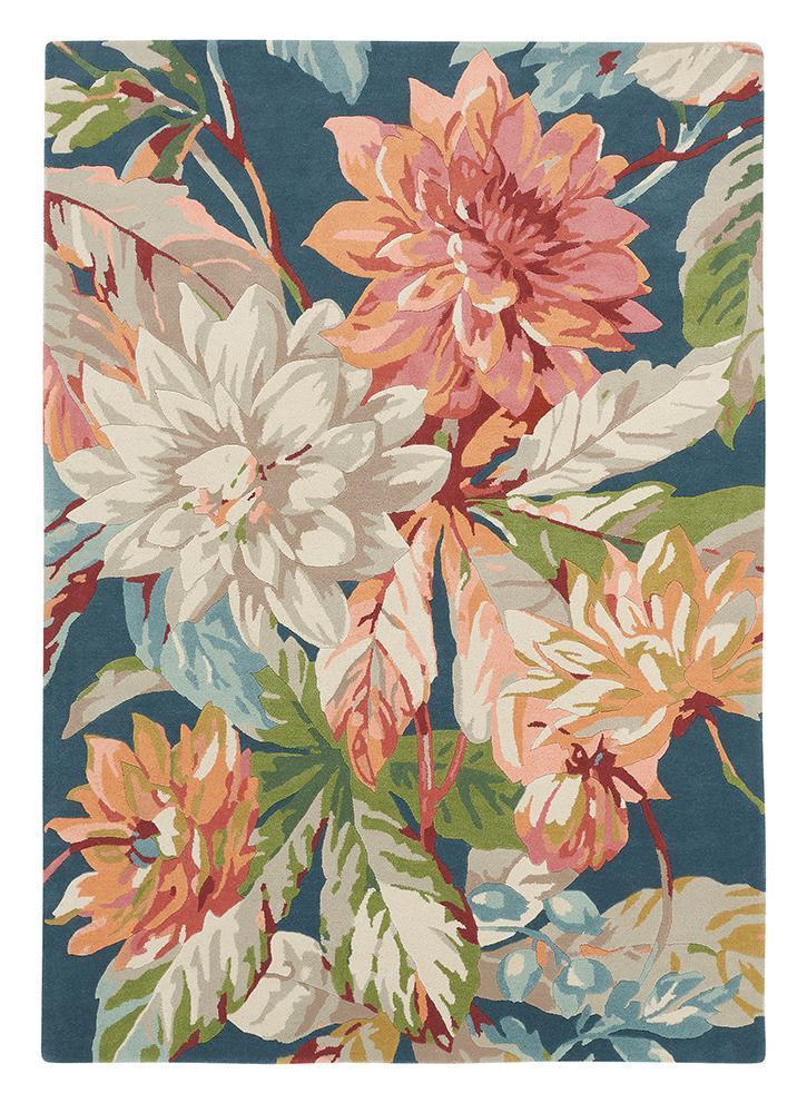 Sanderson Dahlia & Rosehip Teal 050608BC-SAN-050608-200X140Rugtastic