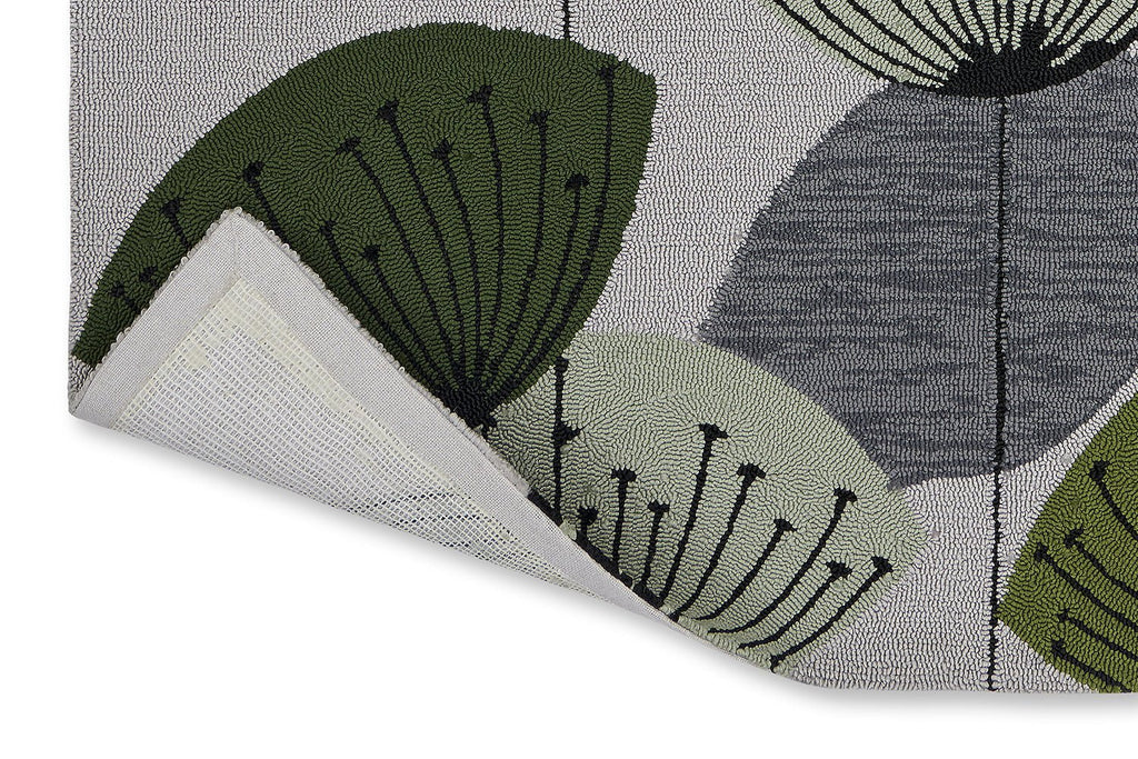 Sanderson Dandelion Clocks Botanical Green Indoor Outdoor 445807BC-SAN-445807-200X140Rugtastic