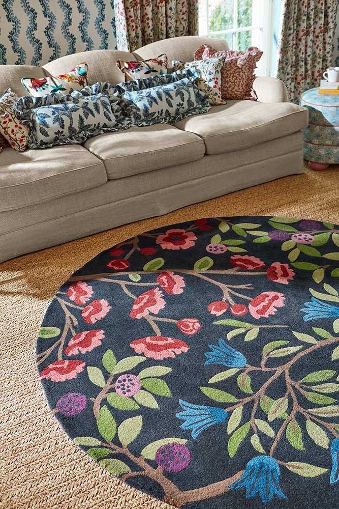 Sanderson Foraging Indigo Round 146618 RugBC-SAN-146618-150X150Rugtastic