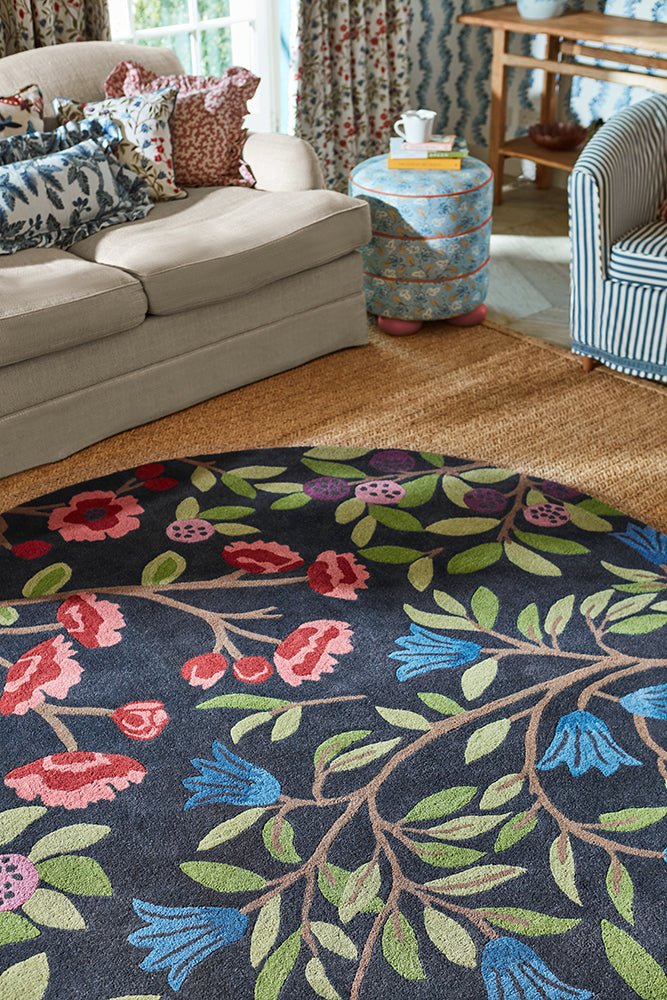 Sanderson Foraging Indigo Round 146618 RugBC-SAN-146618-150X150Rugtastic