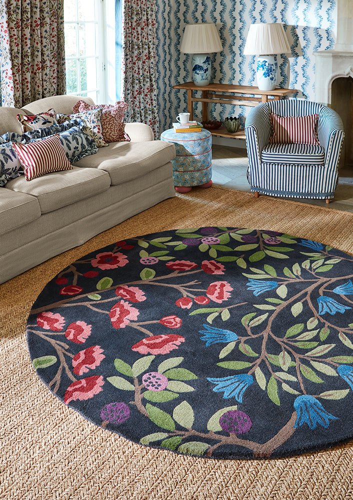 Sanderson Foraging Indigo Round 146618 RugBC-SAN-146618-150X150Rugtastic