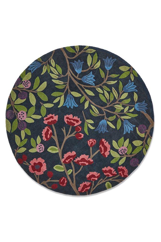 Sanderson Foraging Indigo Round 146618 RugBC-SAN-146618-150X150Rugtastic