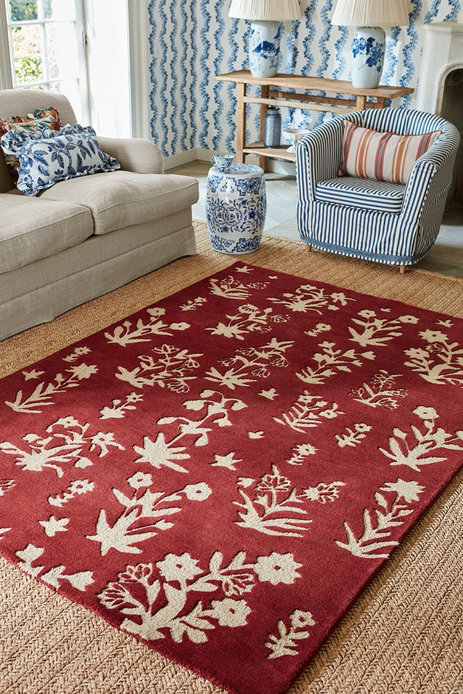 Sanderson Woodland Glade Damson Red 146800 RugBC-SAN-146800-200X140Rugtastic