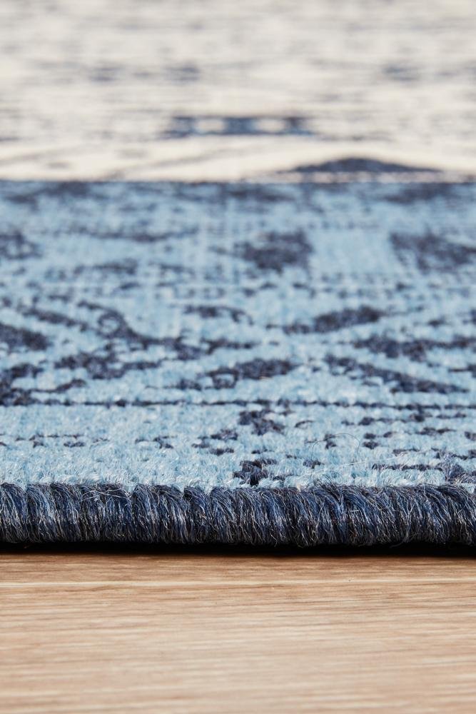 Seaside 3 White Blue Outdor RugSSD-3333-WHBL-160X110Rugtastic