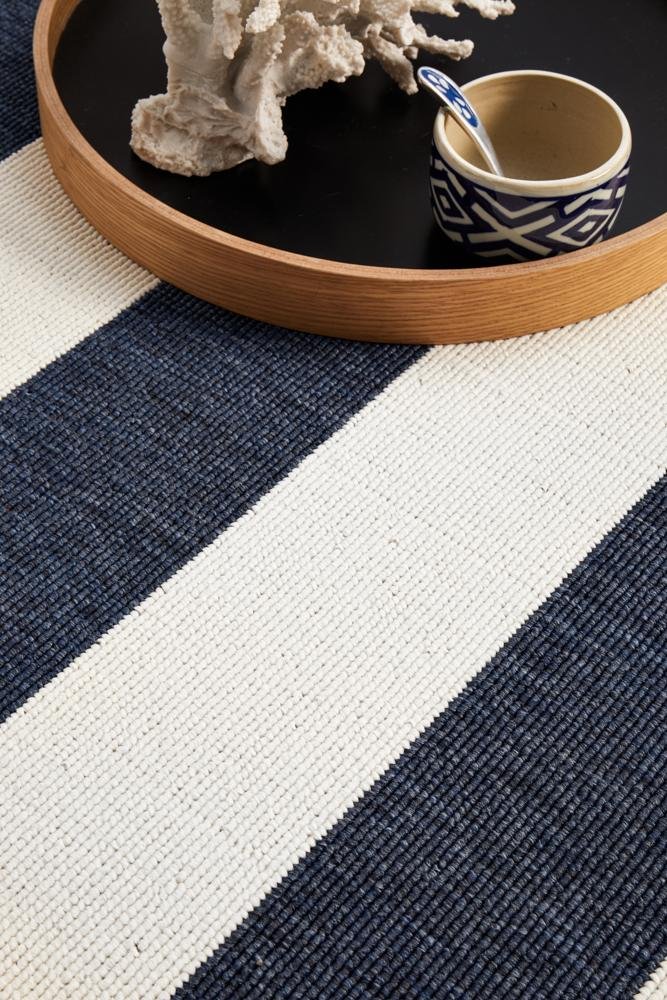 Seaside 4 Navy White Outdoor RugSSD-4444-NVWH-160X110Rugtastic