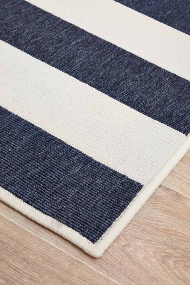 Seaside 4 Navy White Outdoor RugSSD-4444-NVWH-160X110Rugtastic