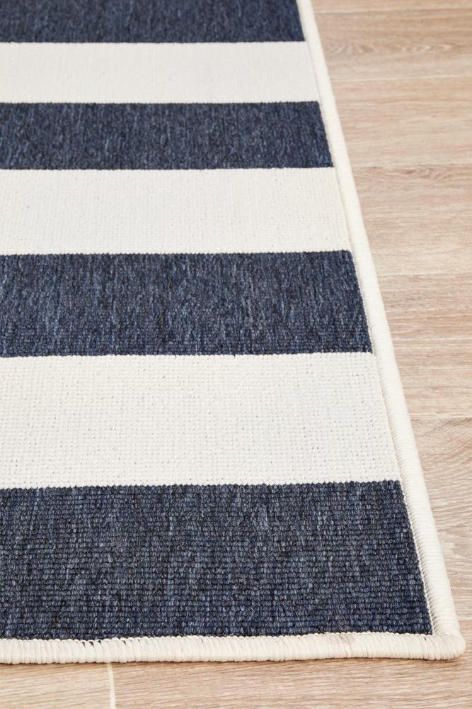 Seaside 4 Navy White Outdoor RugSSD-4444-NVWH-160X110Rugtastic