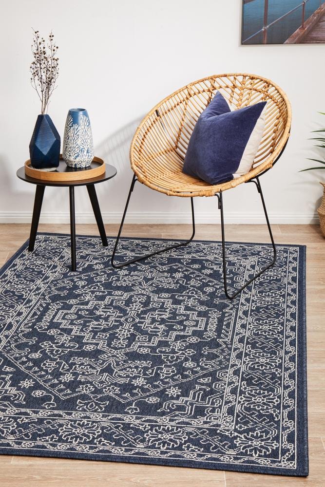 Seaside 5 Navy Outdoor RugSSD-5555-NVY-160X110Rugtastic