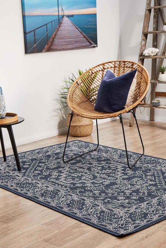 Seaside 5 Navy Outdoor RugSSD-5555-NVY-160X110Rugtastic