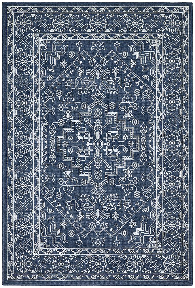 Seaside 5 Navy Outdoor RugSSD-5555-NVY-160X110Rugtastic