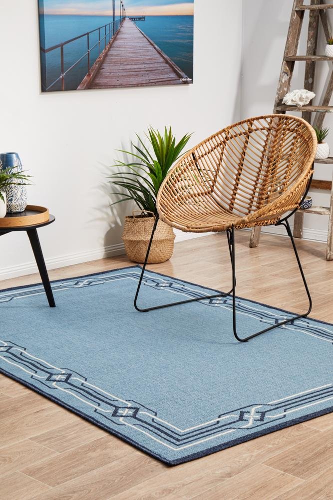 Seaside 6 Blue Outdoor RugSSD-6666-BLU-160X110Rugtastic