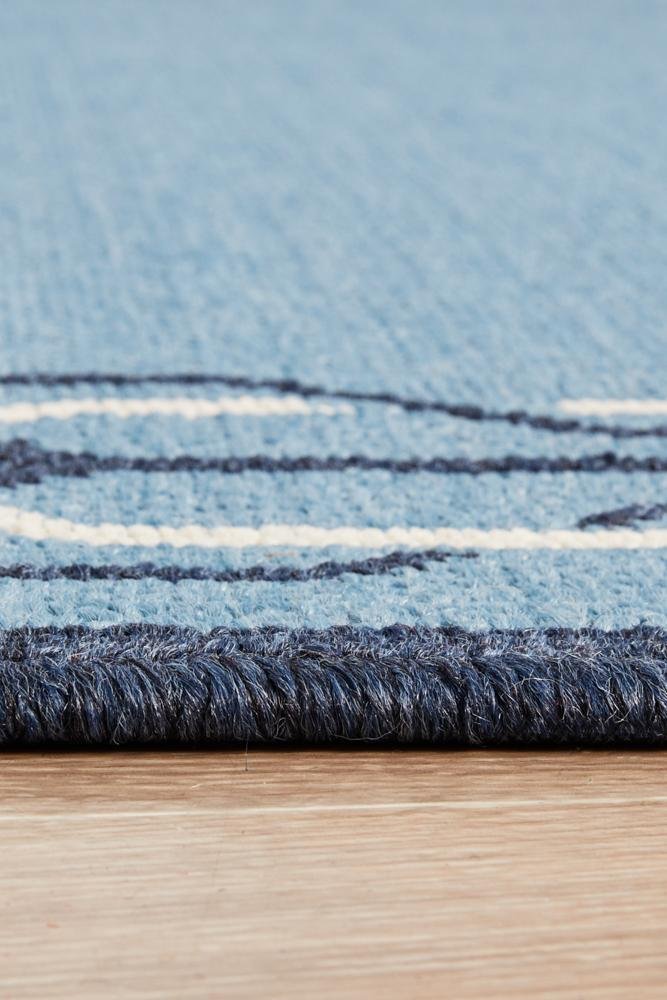 Seaside 6 Blue Outdoor RugSSD-6666-BLU-160X110Rugtastic