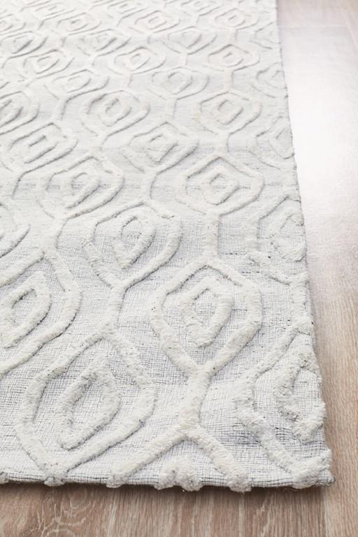 Visions 5050 White Modern RugVIS-5050-WHI-225X155Rugtastic