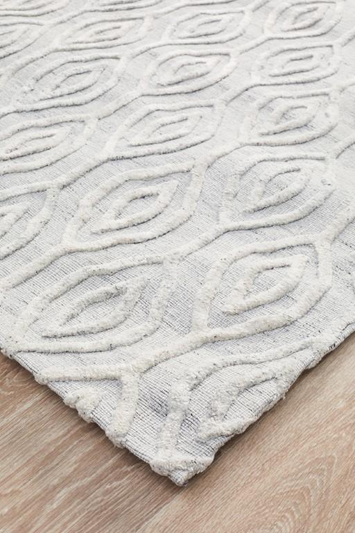 Visions 5050 White Modern RugVIS-5050-WHI-225X155Rugtastic