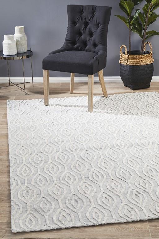Visions 5050 White Modern RugVIS-5050-WHI-225X155Rugtastic