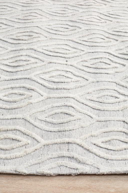 Visions 5050 White Modern RugVIS-5050-WHI-225X155Rugtastic