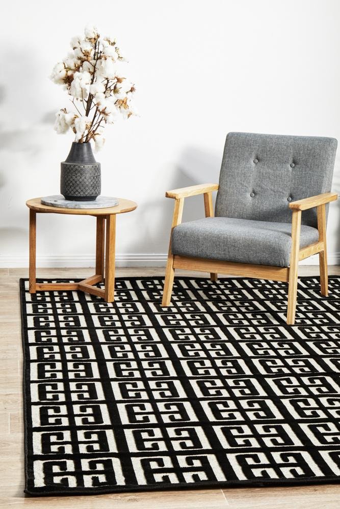 York Brenda Black RugYRK-BREN-GLD-230X160Rugtastic