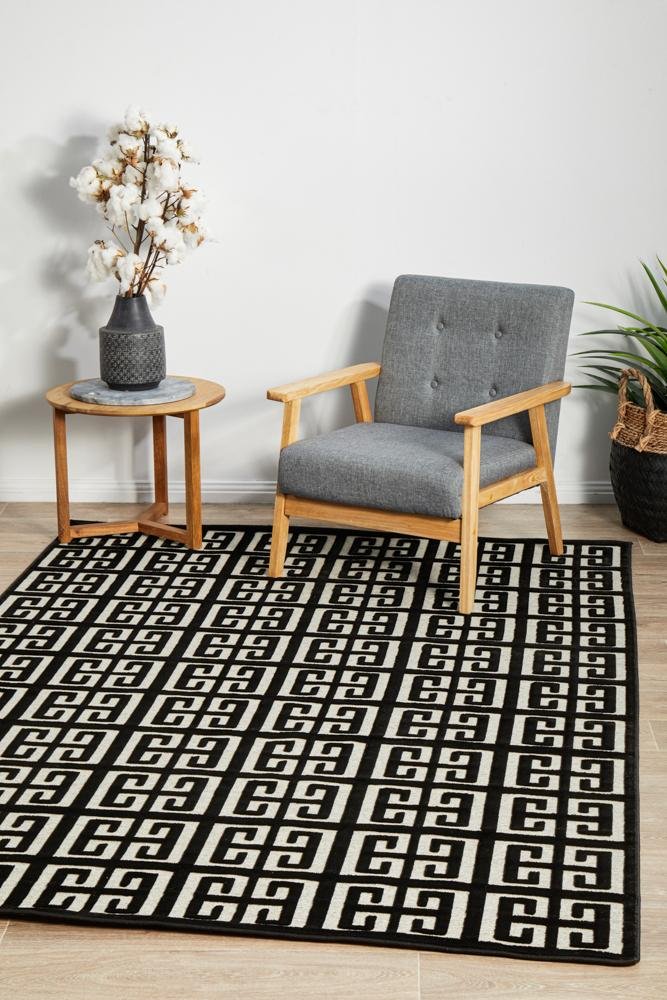 York Brenda Black RugYRK-BREN-GLD-230X160Rugtastic