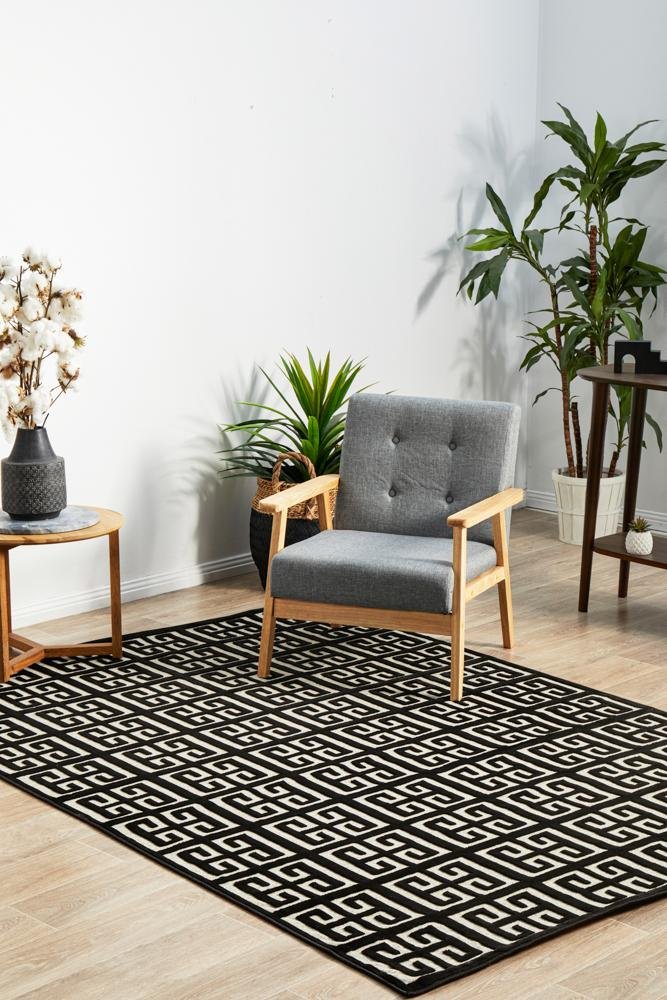 York Brenda Black RugYRK-BREN-GLD-230X160Rugtastic