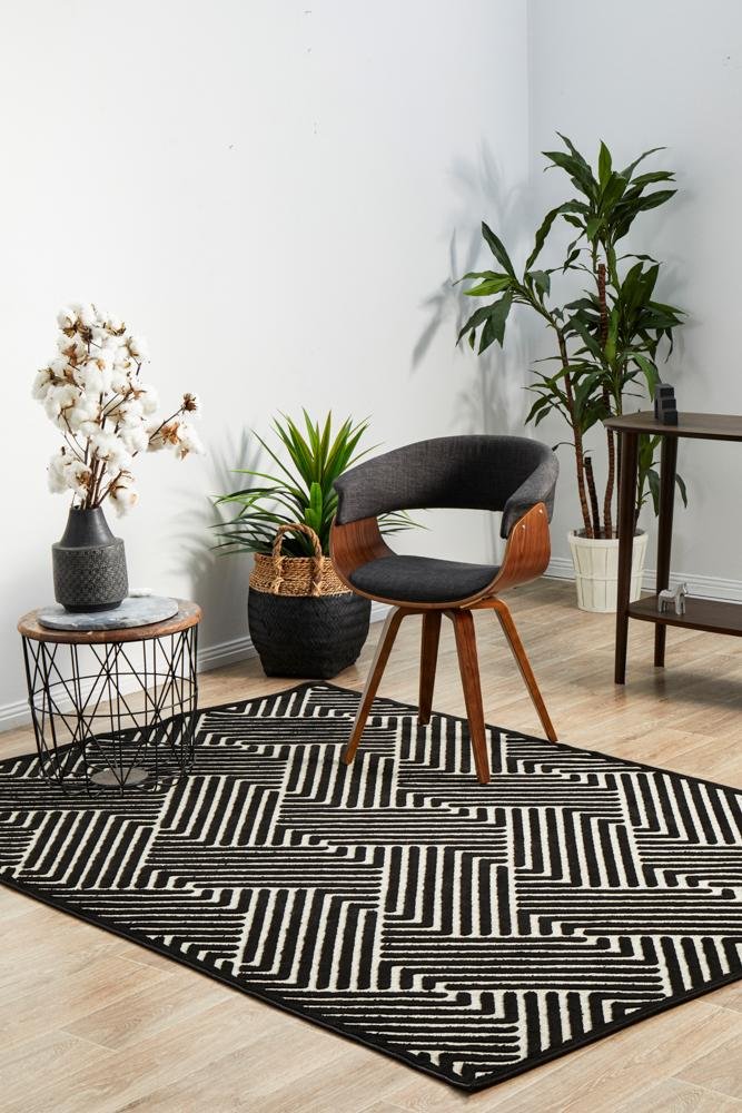 York Cindy Black RugYRK-CIND-GLD-230X160Rugtastic