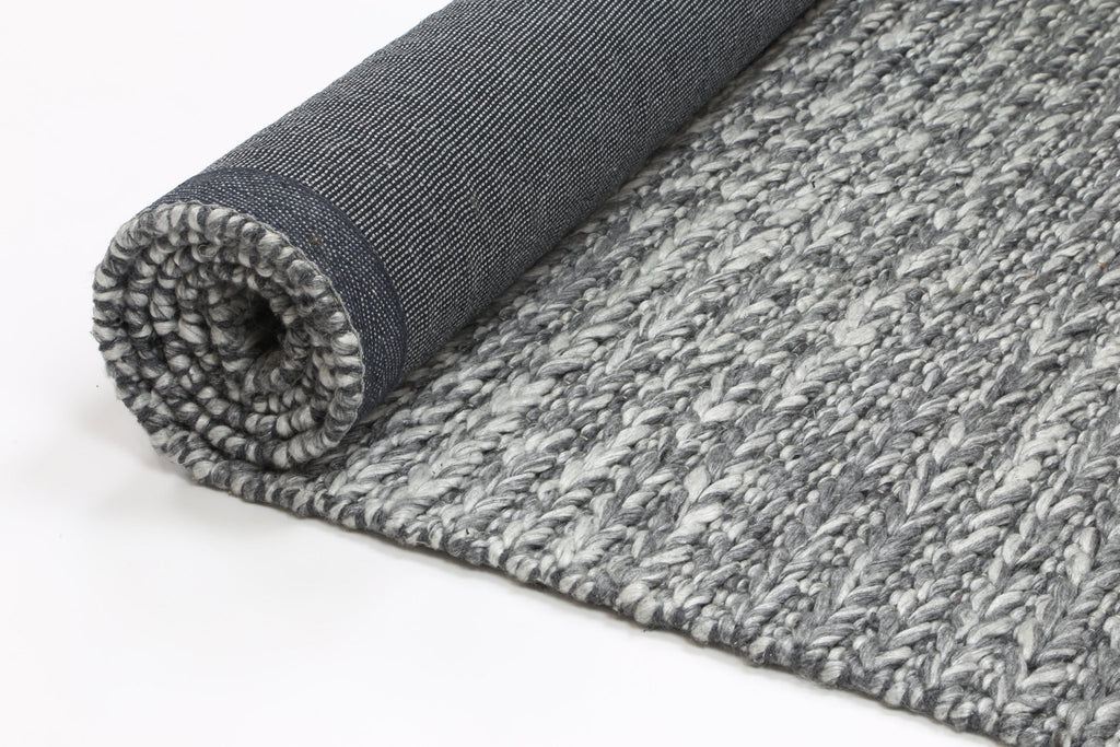 Zion Cue Charcoal Wool Blend RugHARL160CUECHARRugtastic