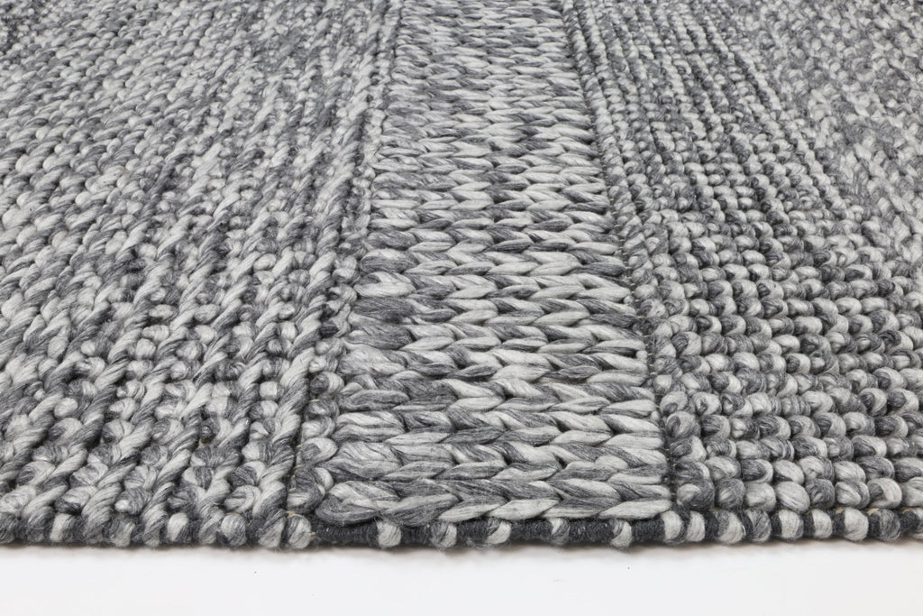 Zion Grace Charcoal Wool Blend RugHARL160GRACCHARRugtastic