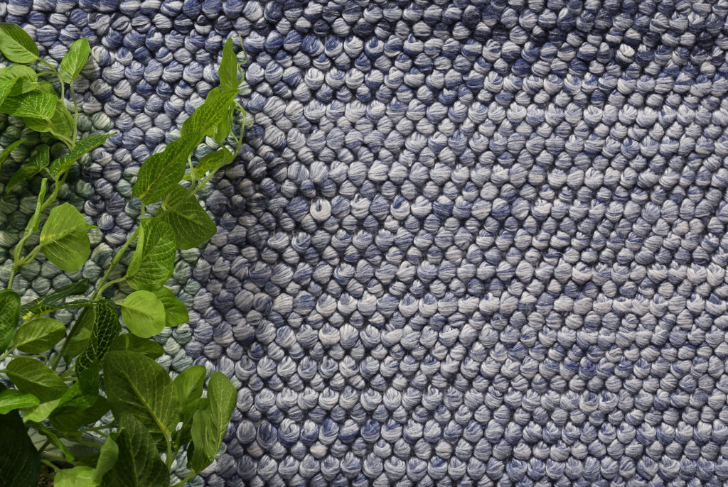 Zion Loopy Blue Wool Blend RugHARL160LOOPBLUERugtastic