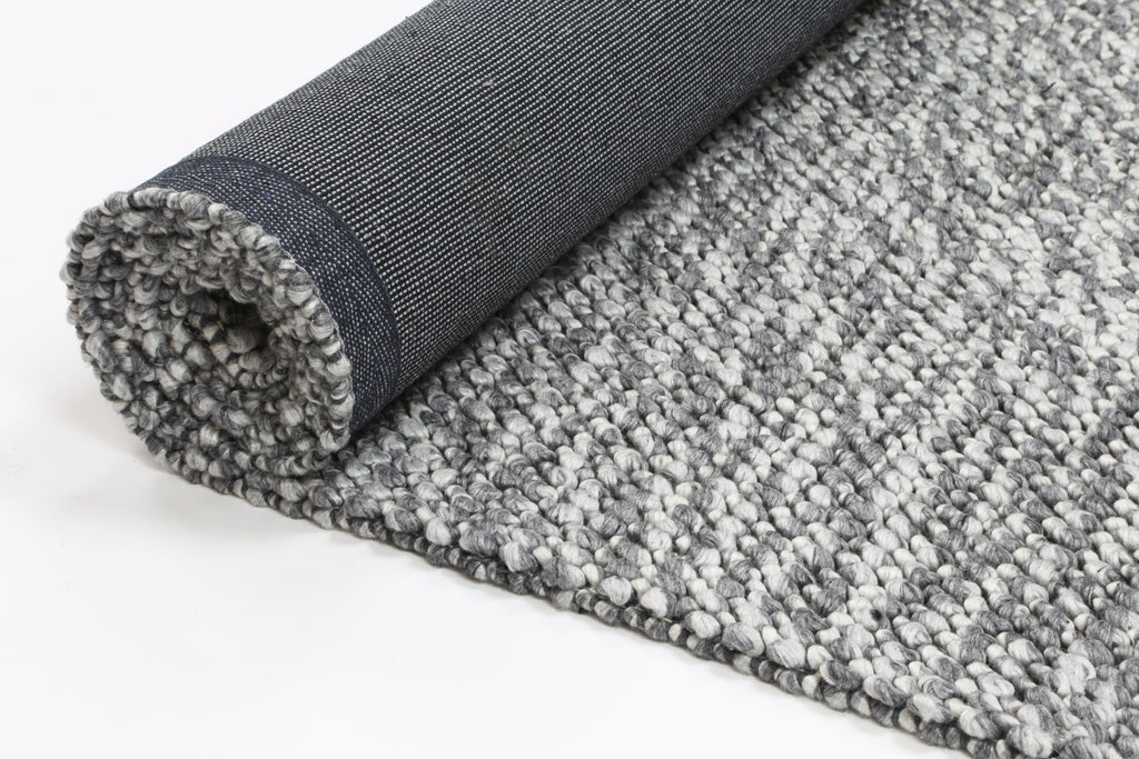 Zion Loopy Charcoal Wool Blend RugHARL160LOOPCHARRugtastic