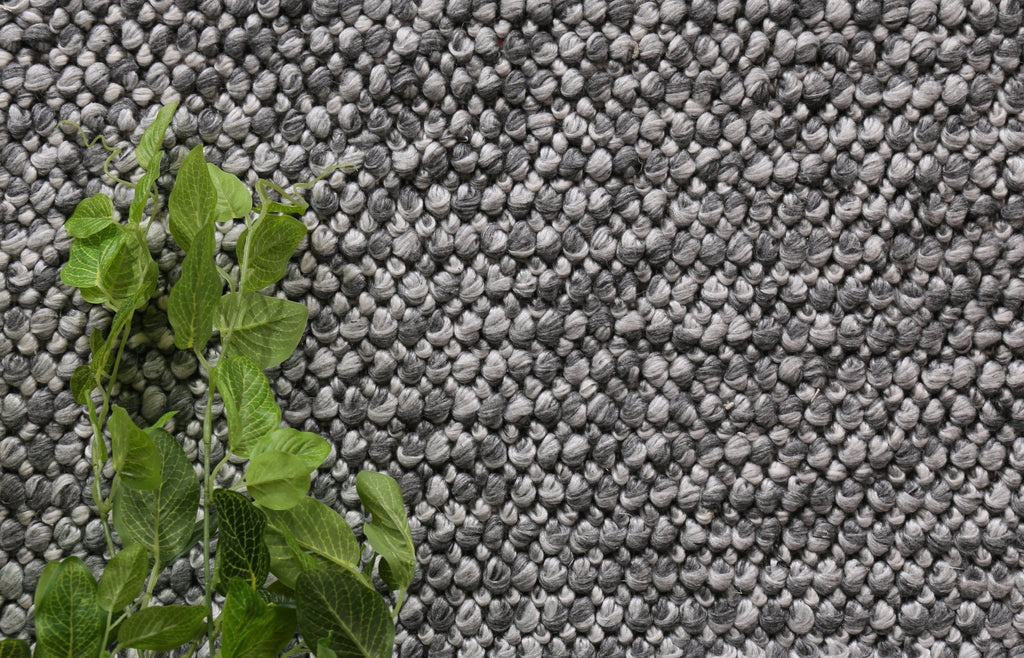 Zion Loopy Charcoal Wool Blend RugHARL160LOOPCHARRugtastic